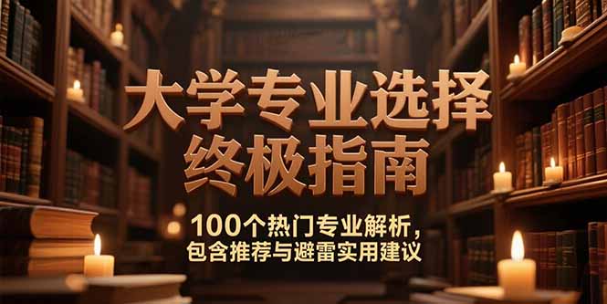 付费文：大学专业选择终极指南,100个热门专业解析,包含推荐与避雷实用建议-百盟网