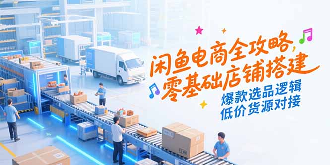 闲鱼电商全攻略，零基础店铺搭建，爆款选品逻辑，低价货源对接-百盟网