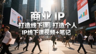 商业IP打造线下课，打造个人 IP线下课视频+笔记-项目网