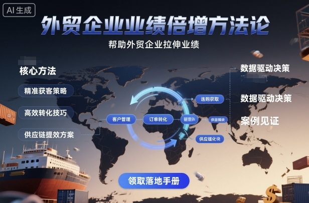 外贸企业业绩倍增方法论，帮助外贸企业拉伸业绩-百盟网