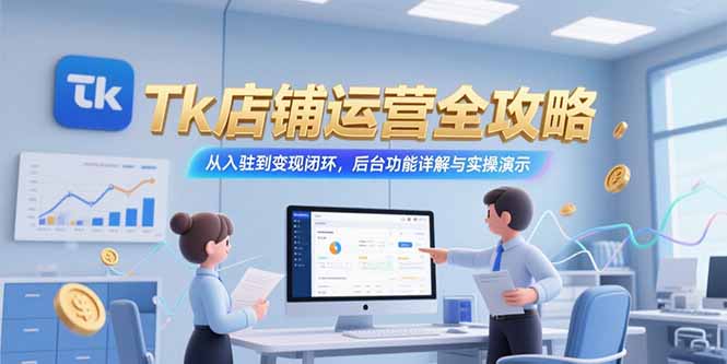 Tk店铺运营全攻略，从入驻到变现闭环，后台功能详解与实操演示-百盟网