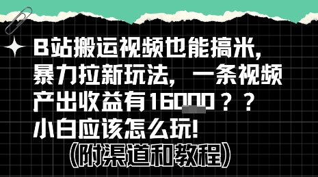 b站掘金计划？搬运视频也能挣拉新的收益，小白应该怎么玩！-百盟网