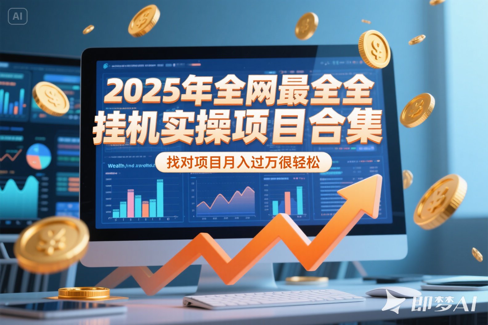 2025年挂机实操项目实操演练，挂机类型，AI直播类型，轻资产创业类型…-百盟网