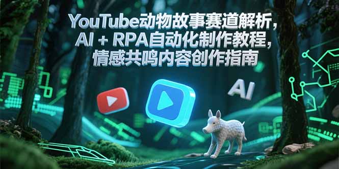 YouTube动物故事赛道解析，AI+RPA自动化制作教程，情感共鸣内容创作指南-百盟网