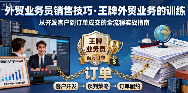 外贸业务员销售技巧，王牌外贸业务的训练-百盟网