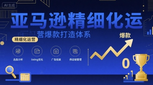 亚马逊精细化运营爆款打造体系，视频课+全套资料文档-亮哥分享
