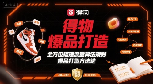 得物爆品打造，全方位梳理得物流量算法规则爆品打造规则-百盟网