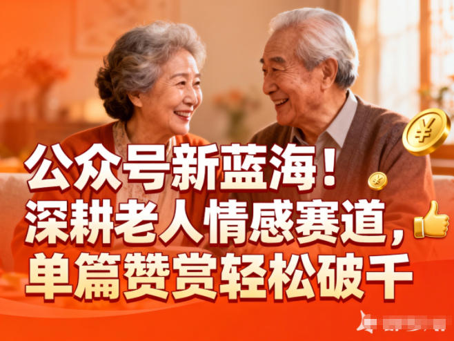 公众号新蓝海!深耕老人情感赛道,单篇赞赏轻松破1k-百盟网
