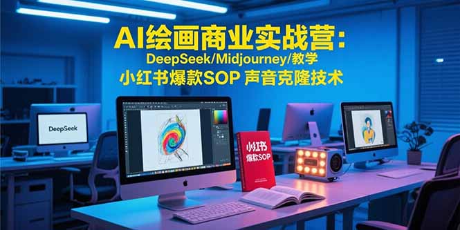 AI绘画商业实战营：DeepSeek/Midjourney/教学 小红书爆款SOP 声音克隆技术-项目网