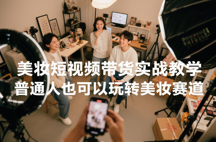 美妆短视频带货实战教学,普通人也可以玩转美妆赛道-百盟网