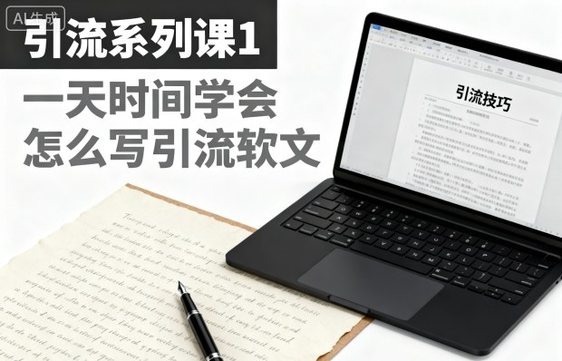 引流系列课1,一天时间学会怎么写引流软文-百盟网