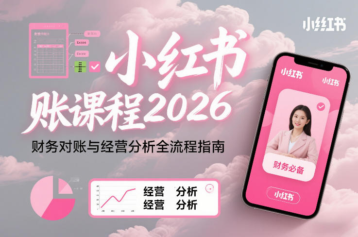 小红书对账课程2026，财务对账与经营分析全流程指南-百盟网