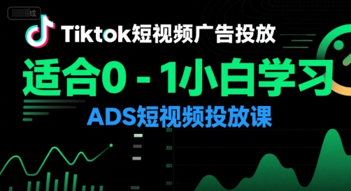 Tiktok短视频广告投放，适合0-1小白学习ADS短视频投放课-百盟网