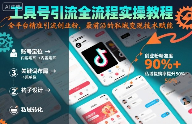 工具号引流全流程保姆级实操教程，全平台精准引流创业粉，最前沿的私域变现技术赋能-百盟网