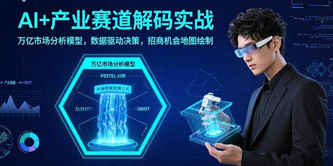 AI+产业赛道解码实战：万亿市场分析模型，数据驱动决策，招商机会地图绘制-百盟网