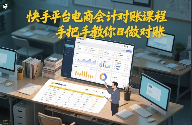 快手平台电商会计对账课程，手把手教你做对账-百盟网
