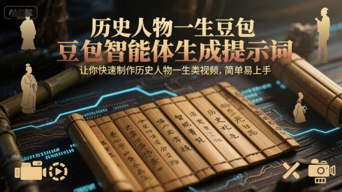 历史人物一生豆包智能体生成提示词，让你快速制作历史人物一生类视频，简单易上手-百盟网