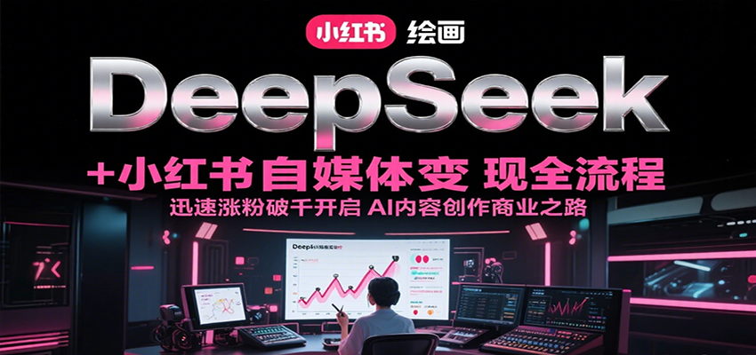 DeepSeek绘画+小红书自媒体变现全流程，迅速涨粉破千开启AI内容创作商业之路-百盟网