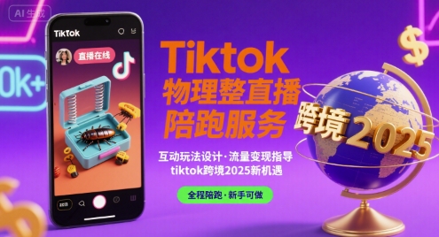 Tiktok物理整蛊直播陪跑服务-tiktok跨境2025-牵机网