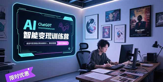 AI智能变现训练营，ChatGPT写作变现，电影解说制作，图文带货方法论-百盟网