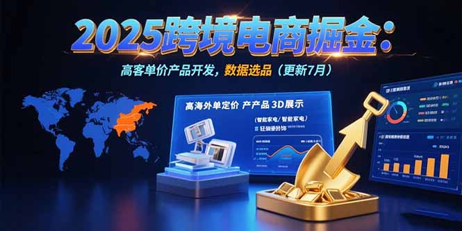 2025跨境电商掘金：蓝海市场定位，高客单价产品开发，数据选品(更新7月-百盟网