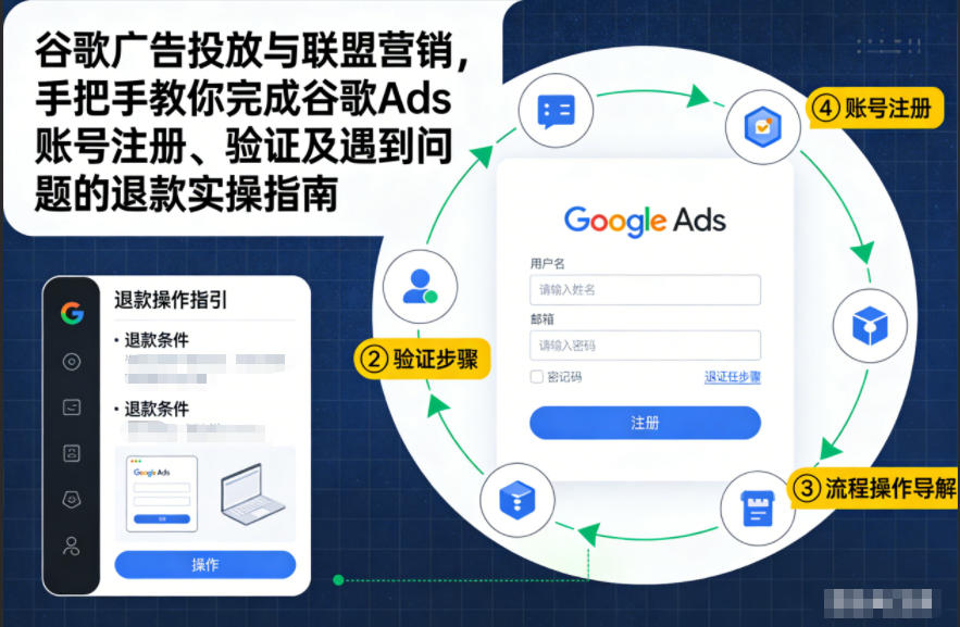 谷歌广告投放与联盟营销，手把手教你完成谷歌Ads账号注册、验证及遇到问题的退款实操指南-百盟网