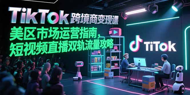 TikTok跨境电商变现课，美区市场运营指南，短视频直播双轨流量攻略-百盟网