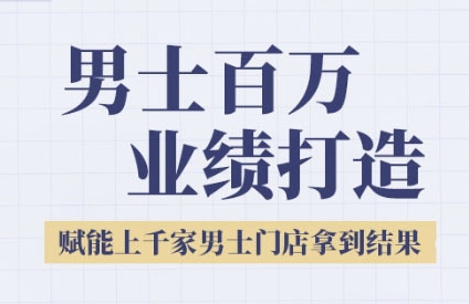 2025男士美业百万业绩打造，赋能上千家男士门店拿到结果-百盟网
