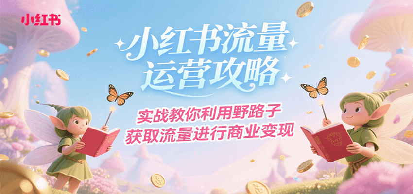 小红书流量运营攻略，实战教你利用野路子获取流量进行商业变现-百盟网