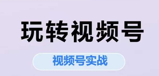 玩转视频号，视频号实战系列课-百盟网