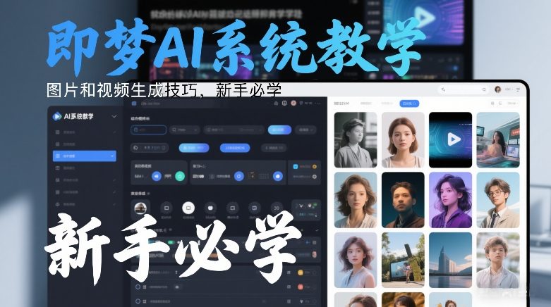 即梦AI系统教学，图片和视频生成技巧，新手必学-百盟网