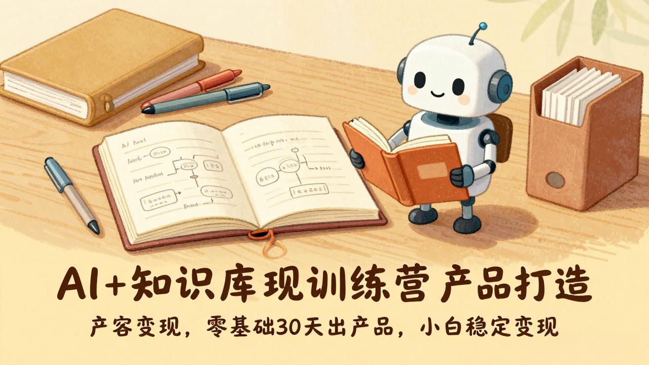 AI+知识库变现训练营，产品打造、内容创作、全平台变现，零基础30天出产品，小白稳定变现-百盟网