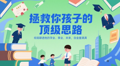 付费文章：拯救你孩子的顶级思路，彻底聊透他的学业、事业、未来，含金量满满-百盟网