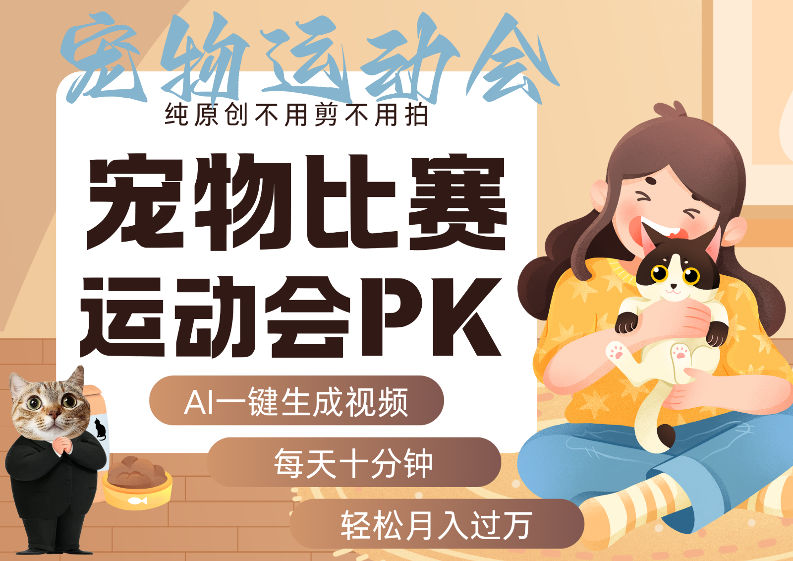 AI萌宠运动员跳水 射击 篮球 足球比赛 每天十分钟 附详细提示词文案库 代替做…-百盟网