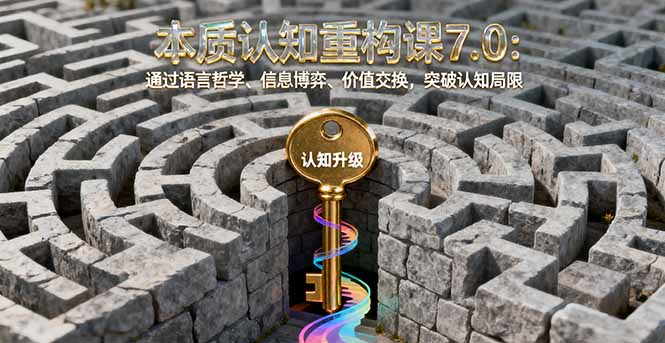 本质认知重构课7.0：通过语言哲学、信息博弈、价值交换，突破认知局限-百盟网