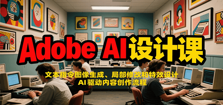 Adobe AI设计课：文本指令图像生成、局部修改和特效设计，AI驱动内容创作流程-优优乐