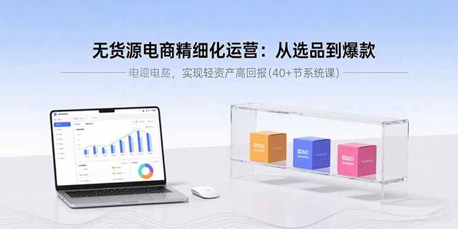 无货源电商精细化运营：从选品到爆款，实现轻资产高回报(40+节系统课-百盟网