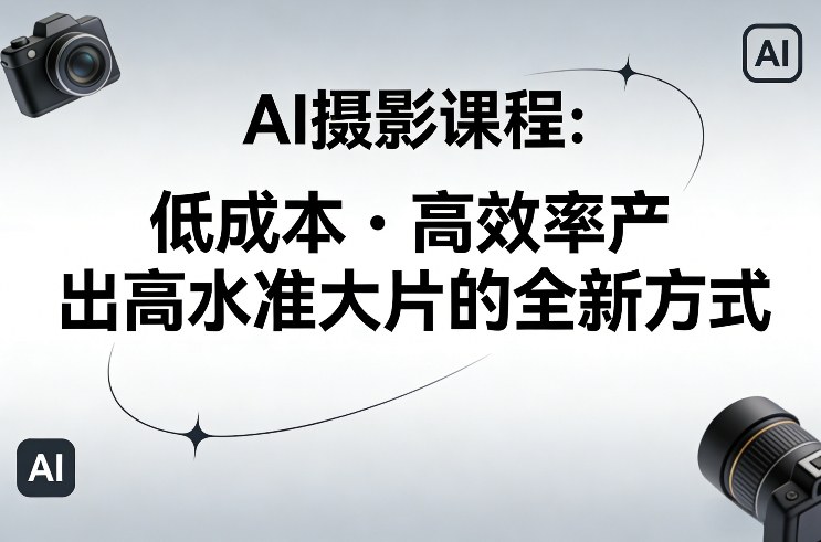AI摄影课程，低成本高效率产出高水准大片的全新方式-百盟网